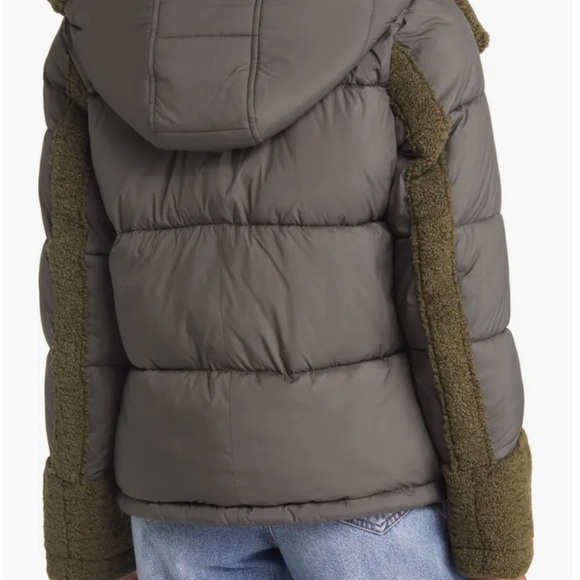 Sam Edelman Mixed Media Puffer Jacker with Faux Fur Trim - Picture 4 of 4